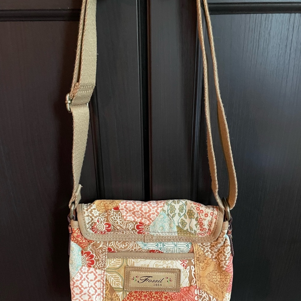 Fossil Cotton Multicolor Patchwork Shoulder Bag - image 2